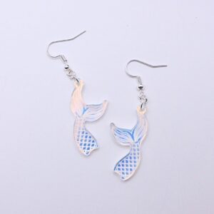 Iridescent Mermaid Tail Earring