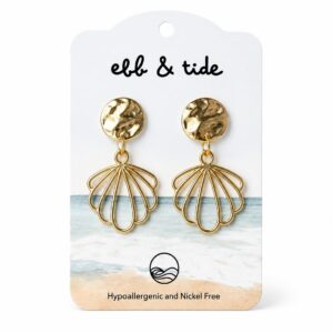 Gold Shell Outline Earring