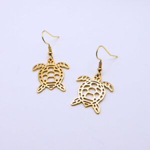 Gold Sea Turtle Earrings