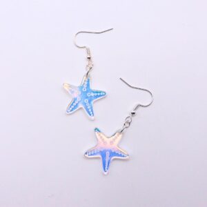 Iridescent Starfish Earring