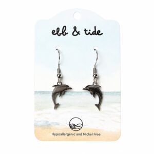 Silver Dolphin Earring