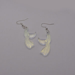 Iridescent Mermaid Tail Earring