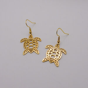 Gold Sea Turtle Earrings