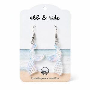 Iridescent Mermaid Tail Earring