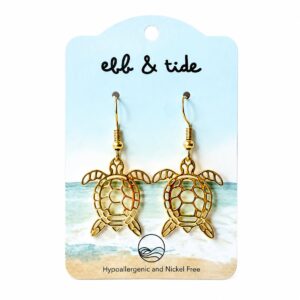Gold Sea Turtle Earrings